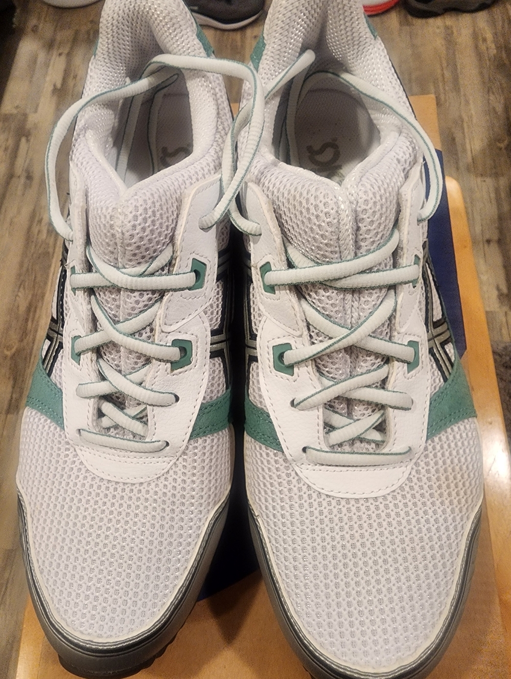 Asics White & Teal Athletic Sneakers - Picture 3 of 6